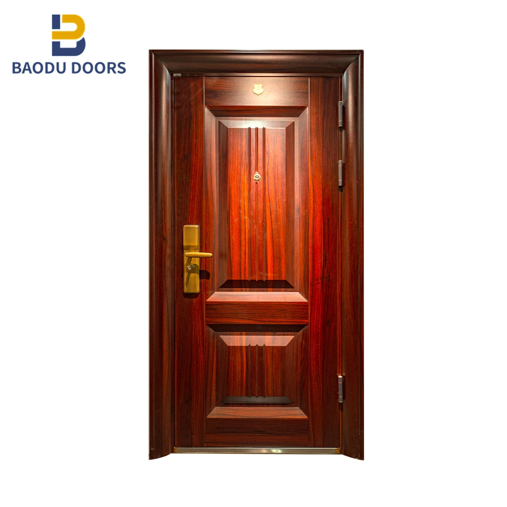 Plastic outside door as security doors in china with heavy duty door closer puerta de seguridad exterior