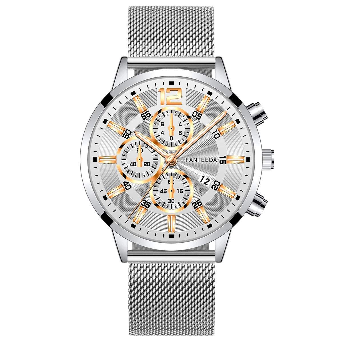 4297 Watch Men Custom Ultra-Thin Business Men Watches Quartz Stainless Steel Band Silver Sport Wrist Watch