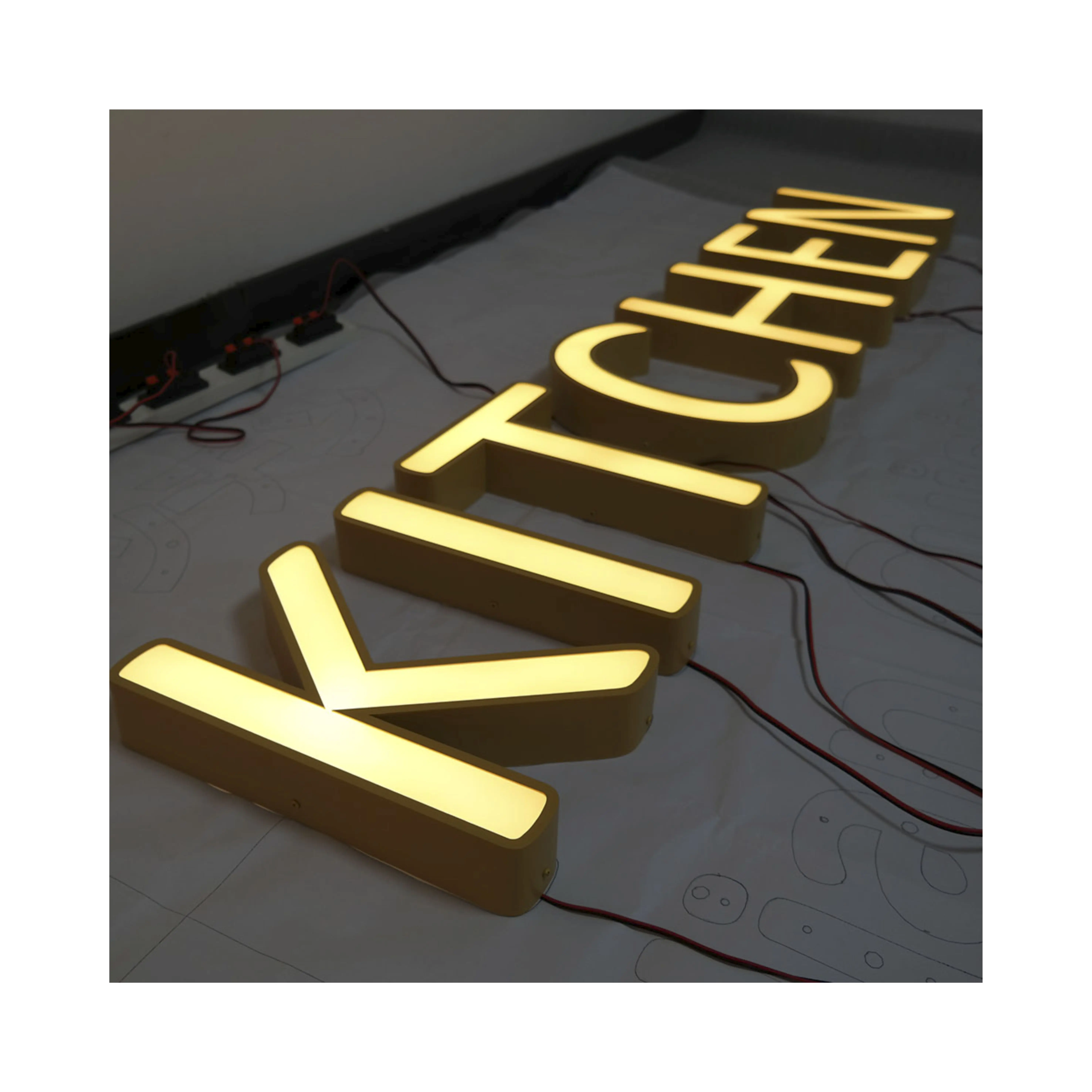 Custom Wedding Decoration Illuminated Sign Front Lit Led Channel Letter LED Light Led 3D Advertising Sign