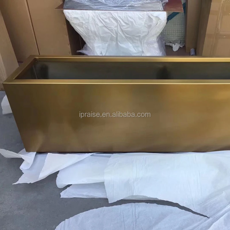 Large Rectangular Planter Pot Metal Stainless Steel Flowerpot / Planter Boxes / plant pot