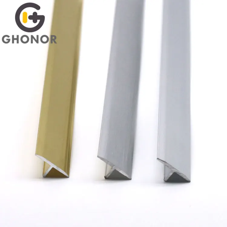 Silver Color Hair Line Surface Chinese Wall Decorative Edge Online Trade Alloy Aluminum Edging Profile Tile Trim