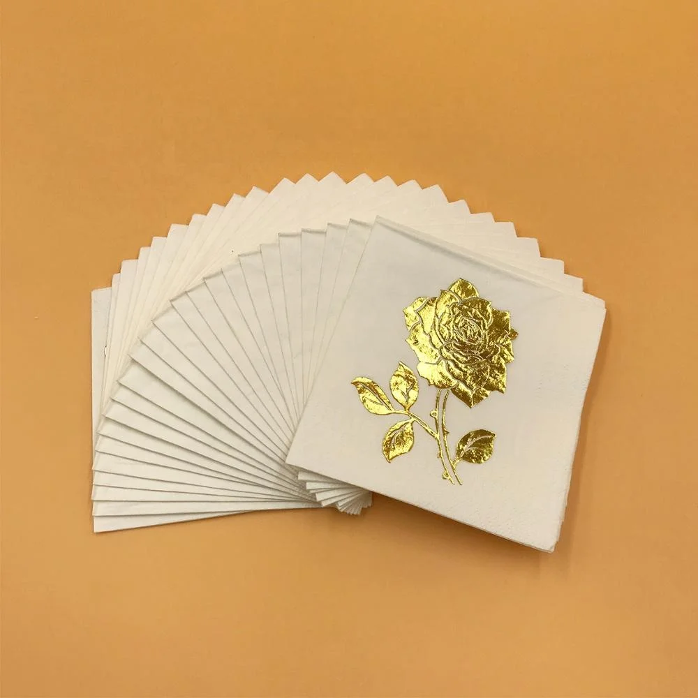 Reliable Quality Custom Gold Foil Hot Stamping Paper Napkins Wholesale