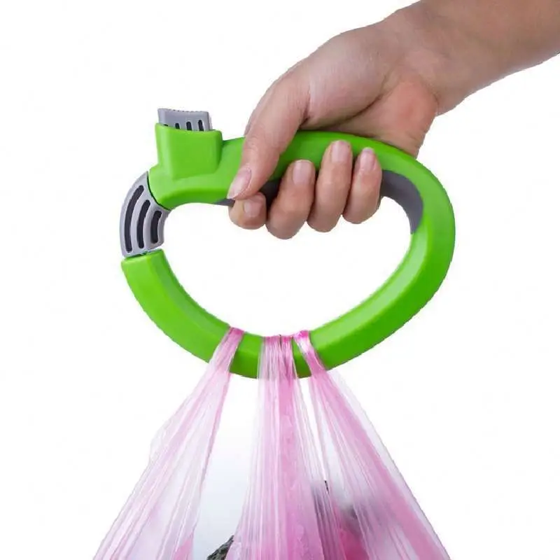 Plastic One Trip Grips Shopping Grocery Bag Holder portable carrier vegetable bag handle Carrier Lock Kitchen Tool