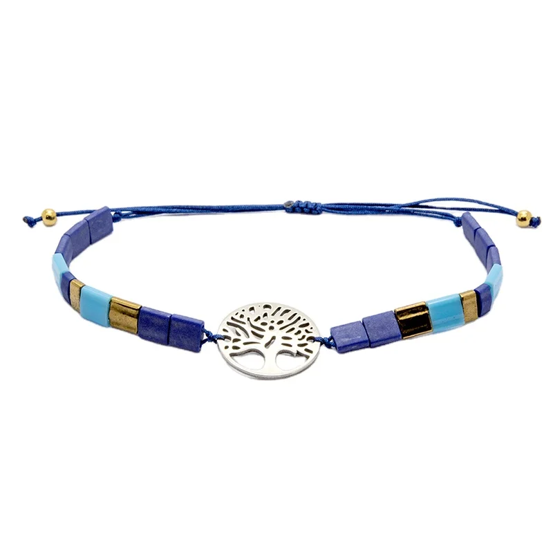 Oem Quality Bohemian Multilayer Colorful Beaded Bracelet For Women Adjustable Handmade Tila Beads