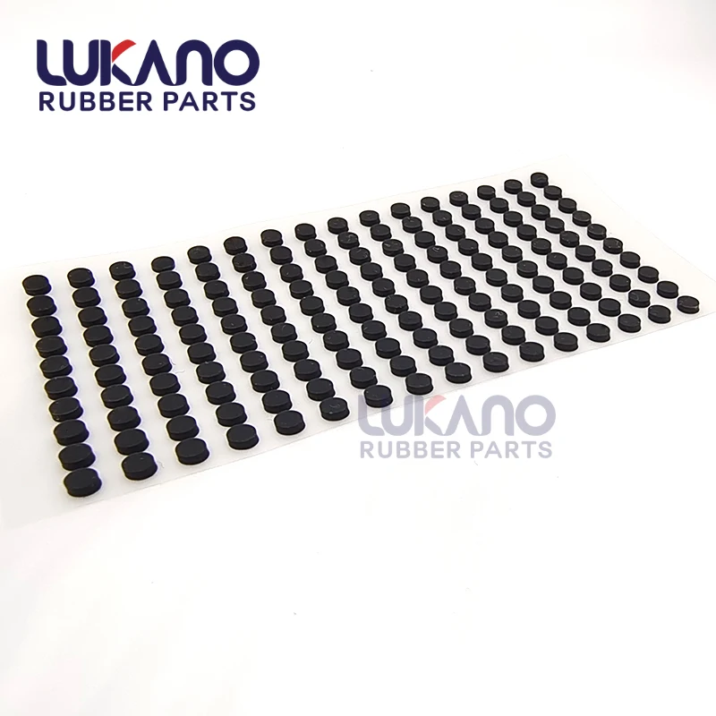 High quality rubber feet small diecutting part round black silicone rubber feet