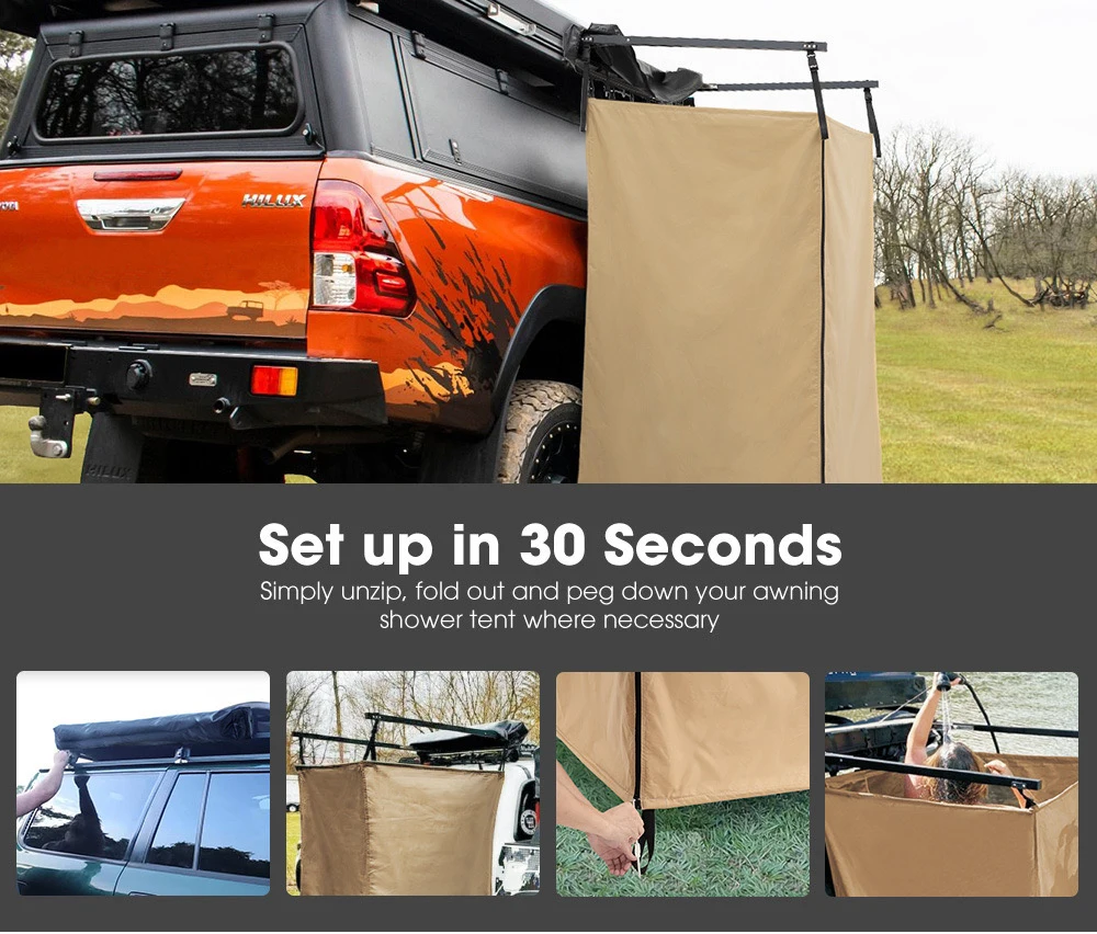 Yescampro Overland Equipment Car Side Shower Room 4wd Camp Accessories Car Shower Awning 4x4 Camping