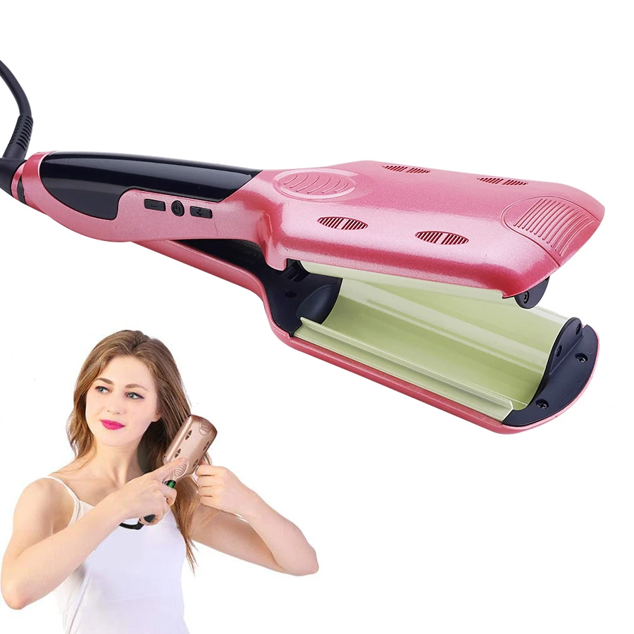 NEW Beach Waves 2 Barrel Curling Iron Deep Hair Curler Heats Quickly Beachy Waves Dual Voltage Hair Wand Curling Iron