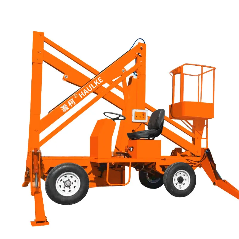 12m-22m Telescopic Electric Hydraulic Trailed Towable Spider Aerial Fork Boom Lift Truck Aerial Work Platform