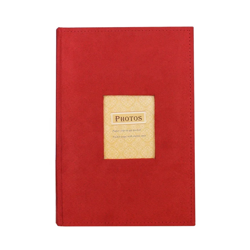 Guanmei wholesale Cloth window cover photo album Book bound  2up paper slip in photo album 4*6 photo book