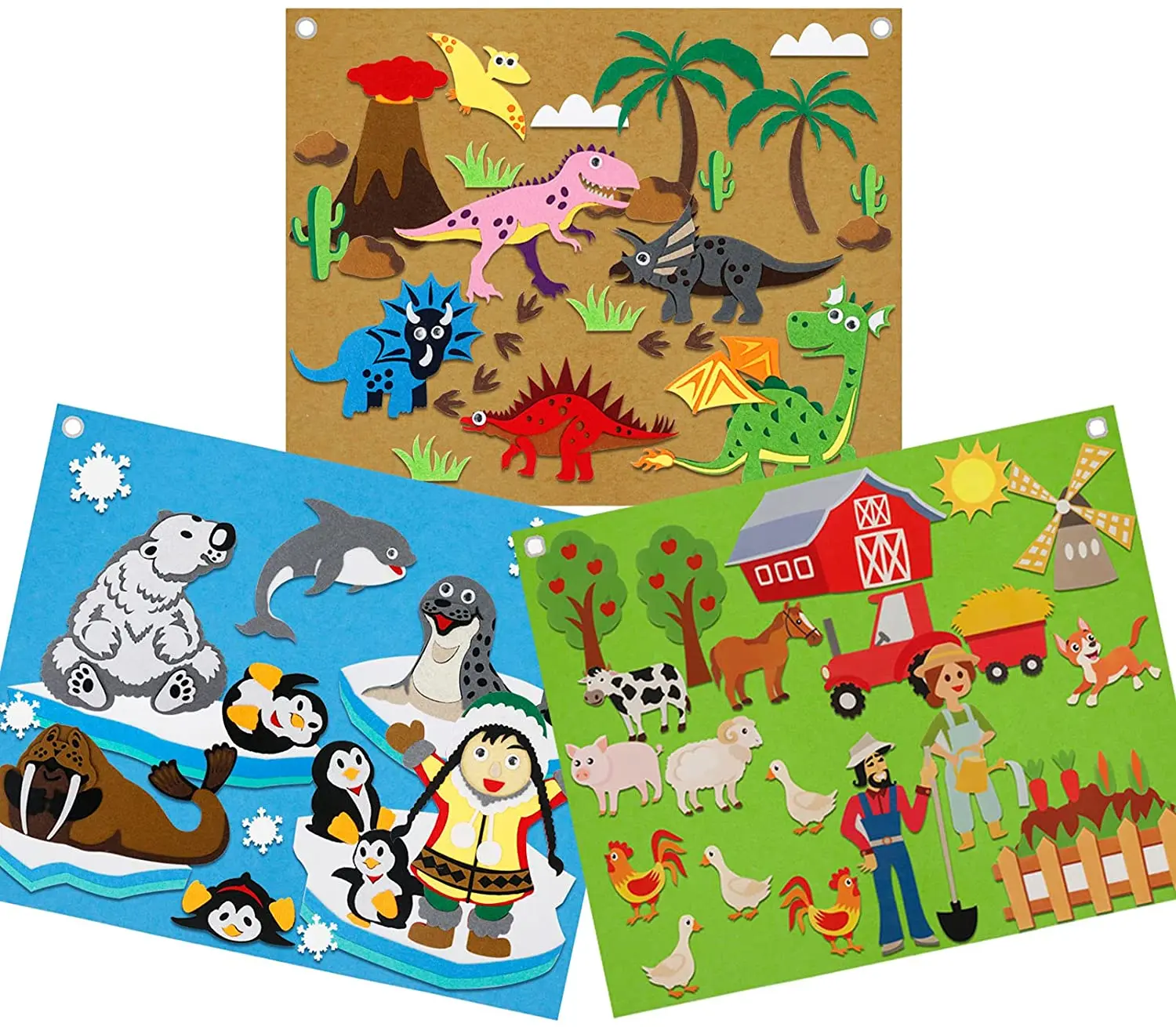 
Ocean Farm Animals Dinosaur Craft Toy Gifts Children Montessori Storytelling Activity Story boards for Toddlers Preschool 