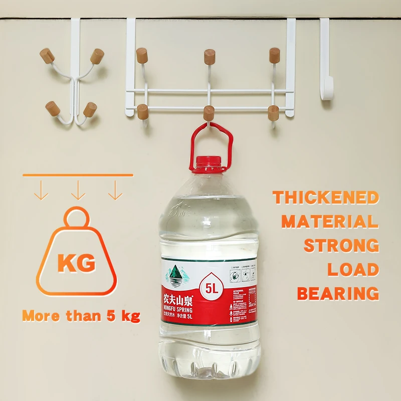 Wall-mounted Bathroom Metal Clothes Hook Over the Door Hat Hanger Back Door Hanging Hook