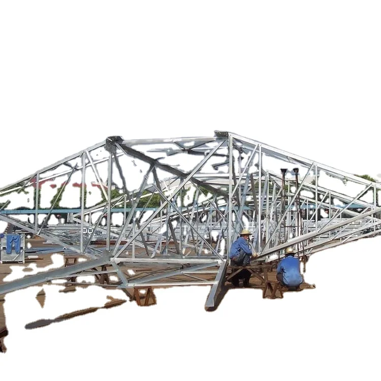 
220KV Steel Lattice electric power angular tower 