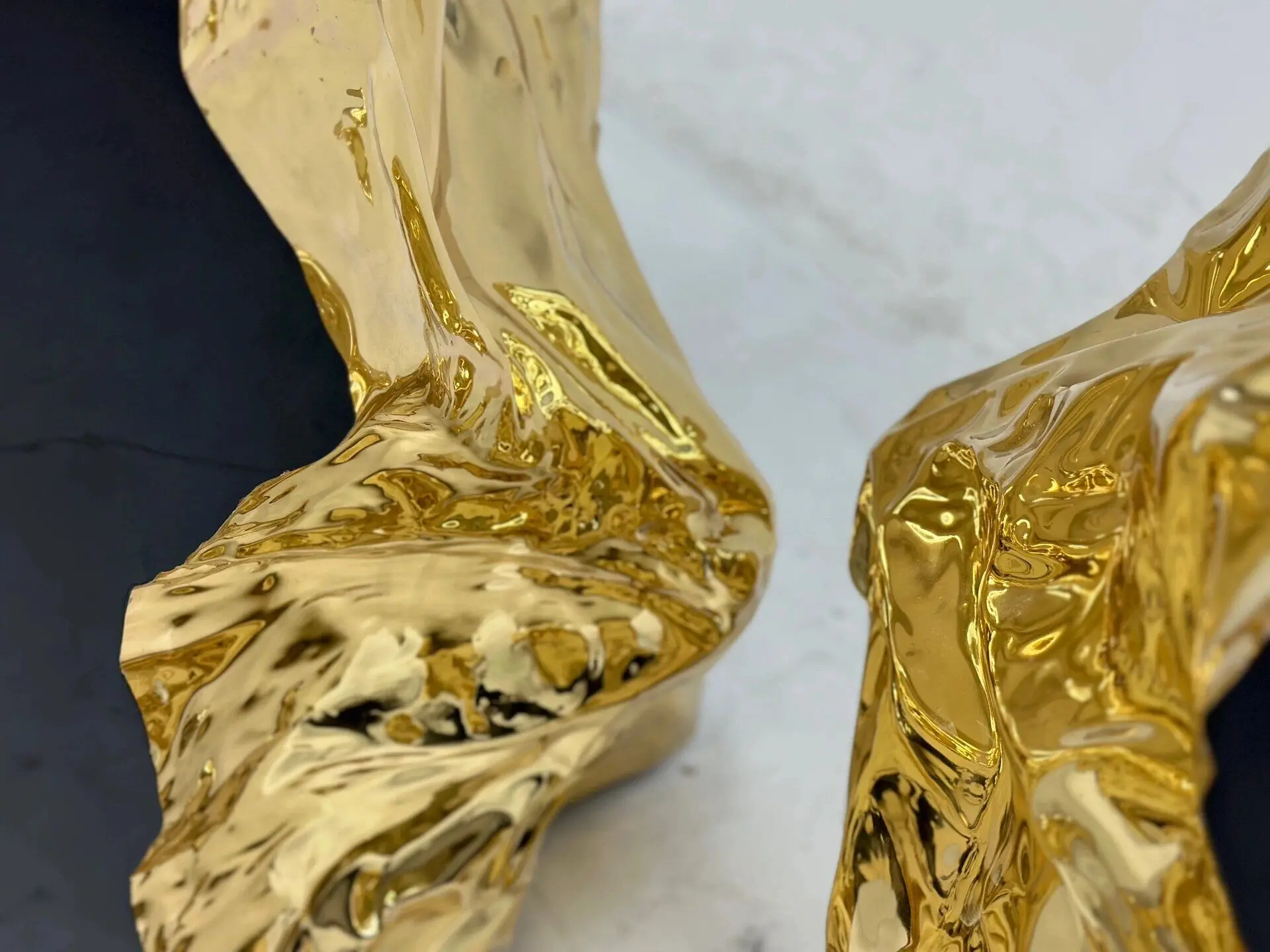 Italian light luxury side cabinet split type designer modern metal personality large capacity storage cabinet