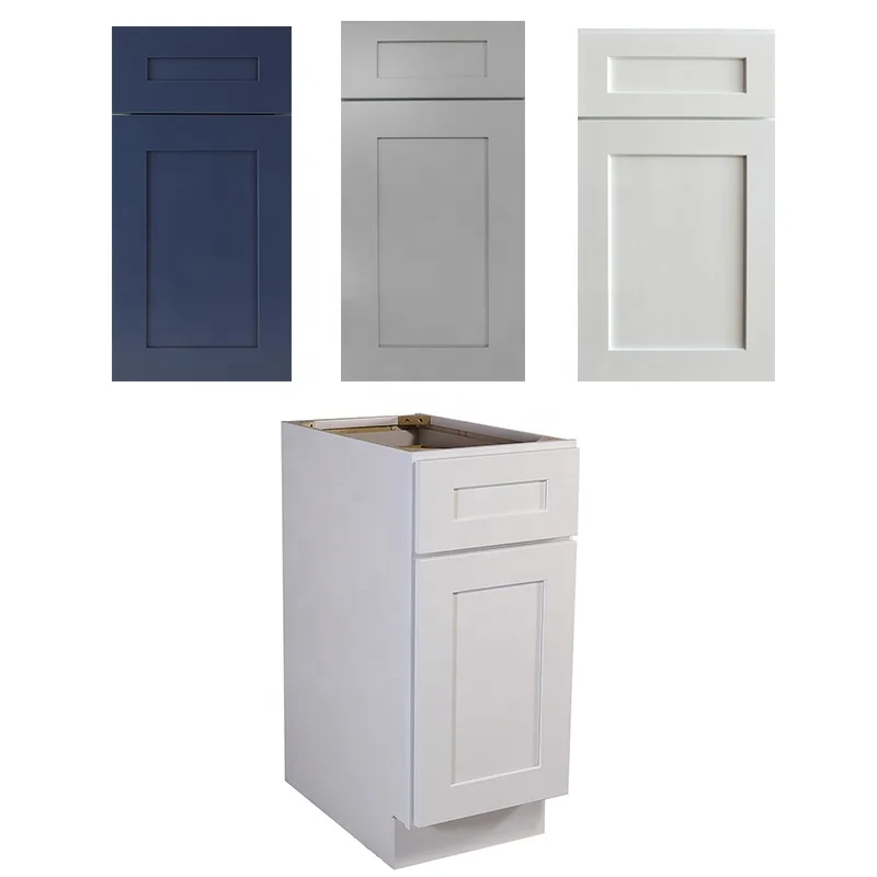 Wood Kitchen Cabinet Cupboards Kitchen Cabinets Furniture New Arrival Canada Made in China Grey and White Base Cabinets Modern