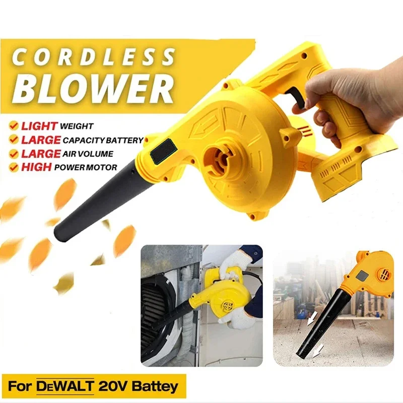 5 Pieces Cordless Electric Air Blower Vacuum Accessories Cleannig Blower Blowing & Suction Leaf Dust Collector