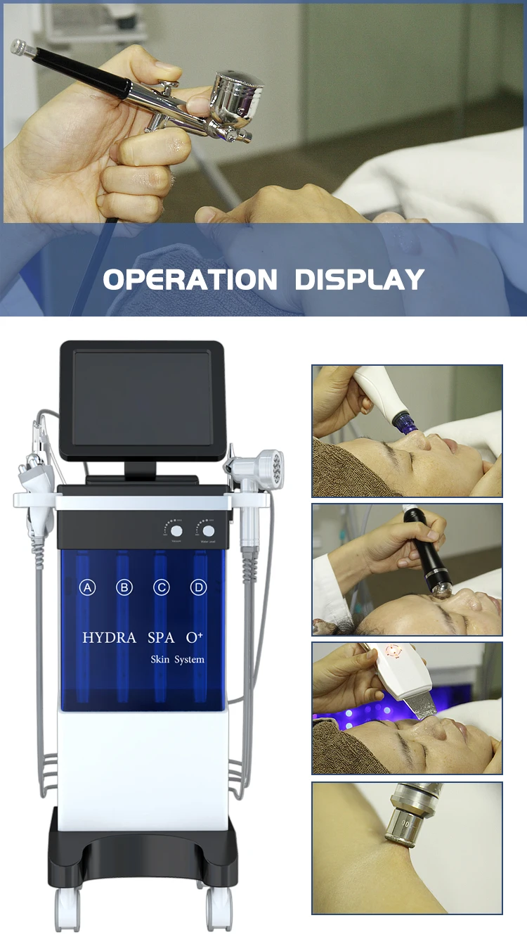 Hydra 12 in 1 Facial Diamond Peeling Hydro Microdermabrasion facials  Water Jet Aqua Facial Hydra Dermabrasion Machine