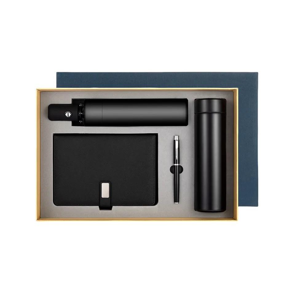 Luxury Gift Business Men Gift Set 5 In 1 For Promotional Gifts Sets Included Bag Box Notebook Pen and Bottle