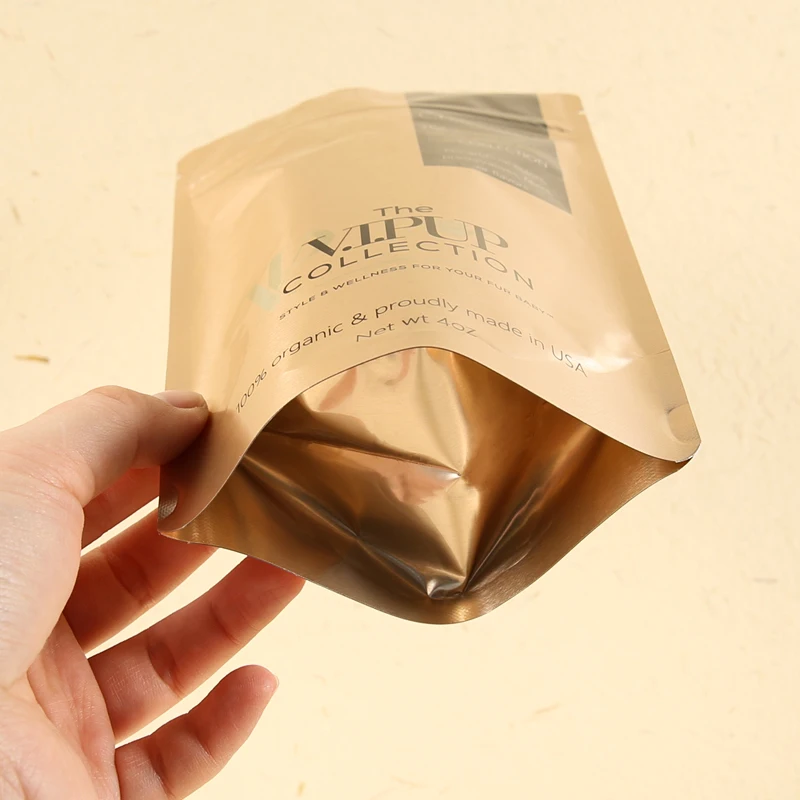 Custom printed food grade ziplock snack custom plastic pouch packaging food packing bag aluminum foil stand up pouch