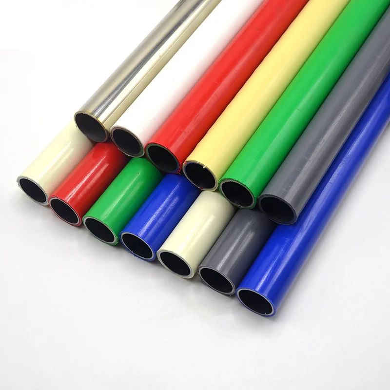 28MM ivory pipe PE/ABS coated steel pipe ESD used for workbench flow rack popular in factory lean pipe/tube lean production