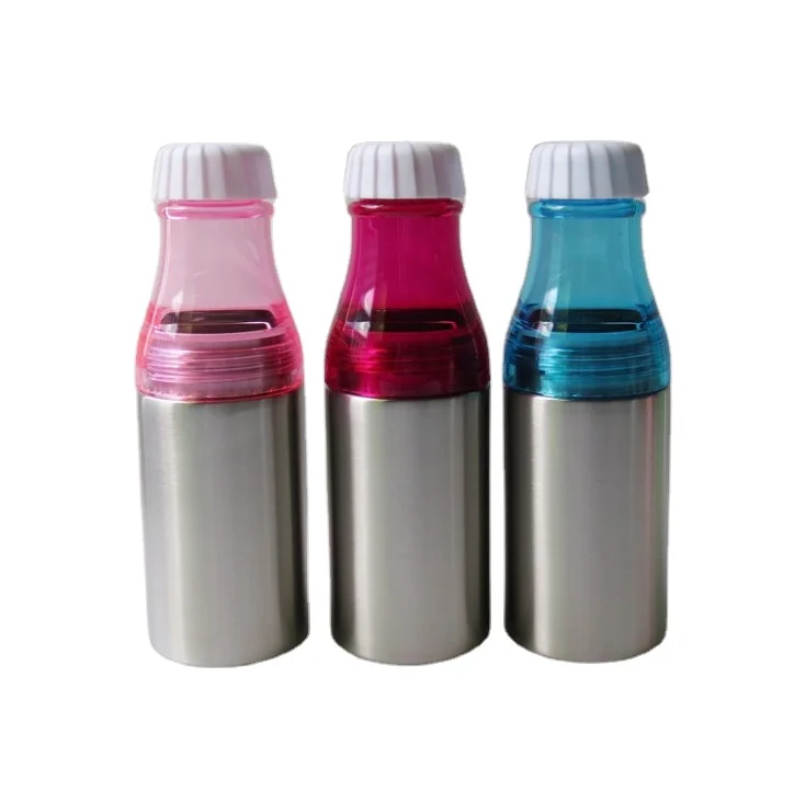 Silver 500ml Single Layer Stainless Steel Water Bottle