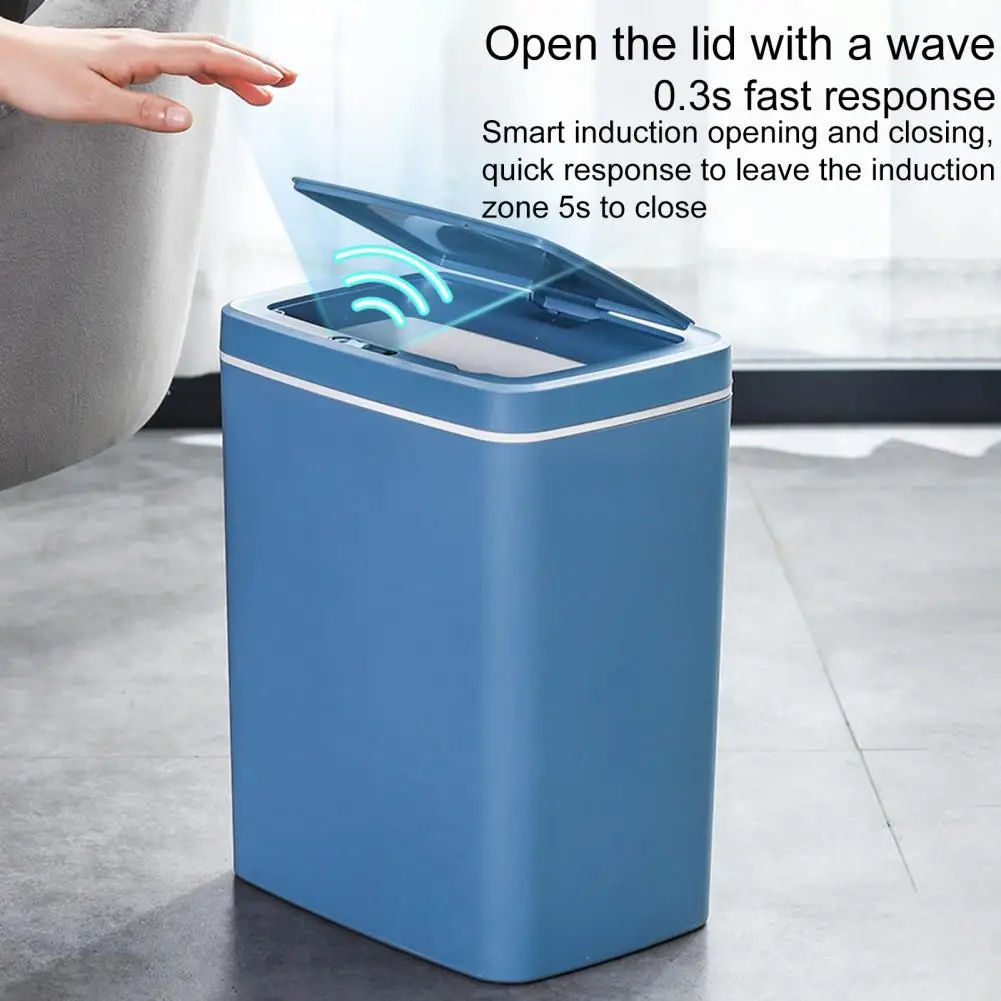 DS1419 Kitchen Bathroom Toilet Waste Bin Wastebasket Smart Sensor Trash Can Garbage Bin Automatic Induction Garbage Bin