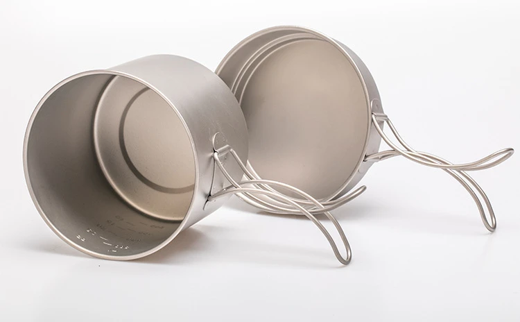 Ultralight Pure Titanium Pot Pan Pure Titanium Cookset Outdoor Camping Cookware Pan Pot Set