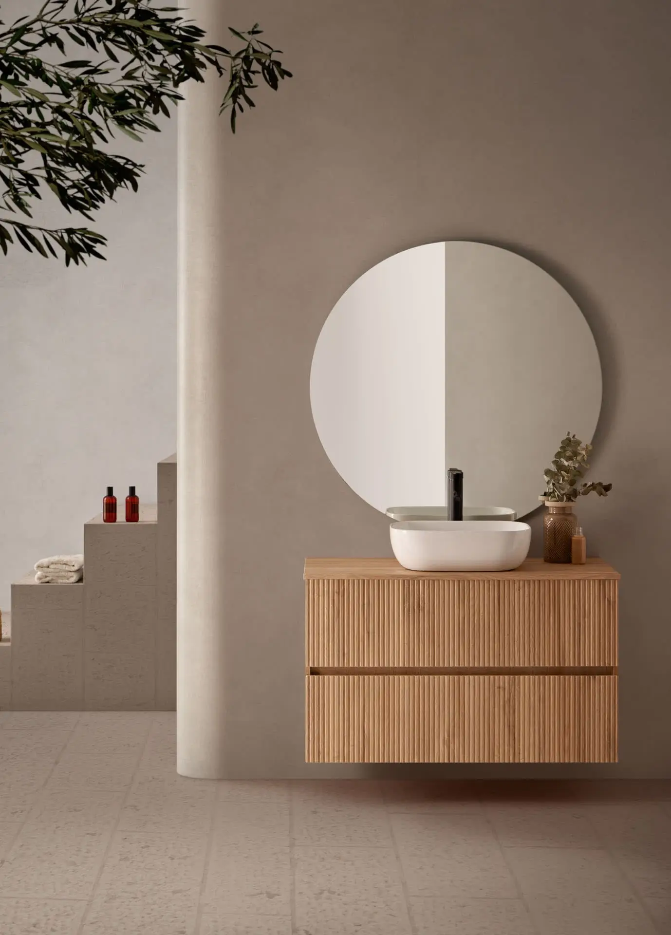 CBMmart Wood Vanities Wash basin Bathroom Cabinet Modern Manufacturer Direct Sale Hotel Wall Mounted Floating Bath Cabinet