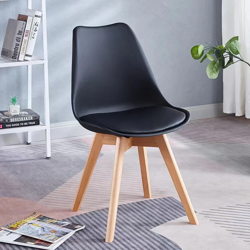 Classical Design Modern Dining Room Furniture Plastic Back And Seat Dining Chairs With Cushion
