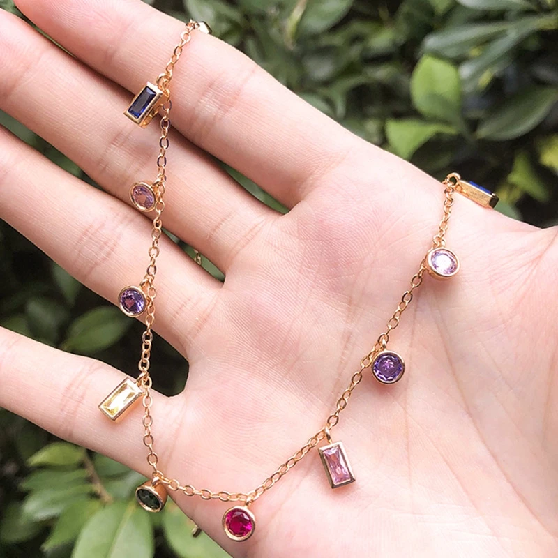 
Seven.A SAN0034 Sell like hot cakes quick delivery match color glass colored necklace jewelry for women 