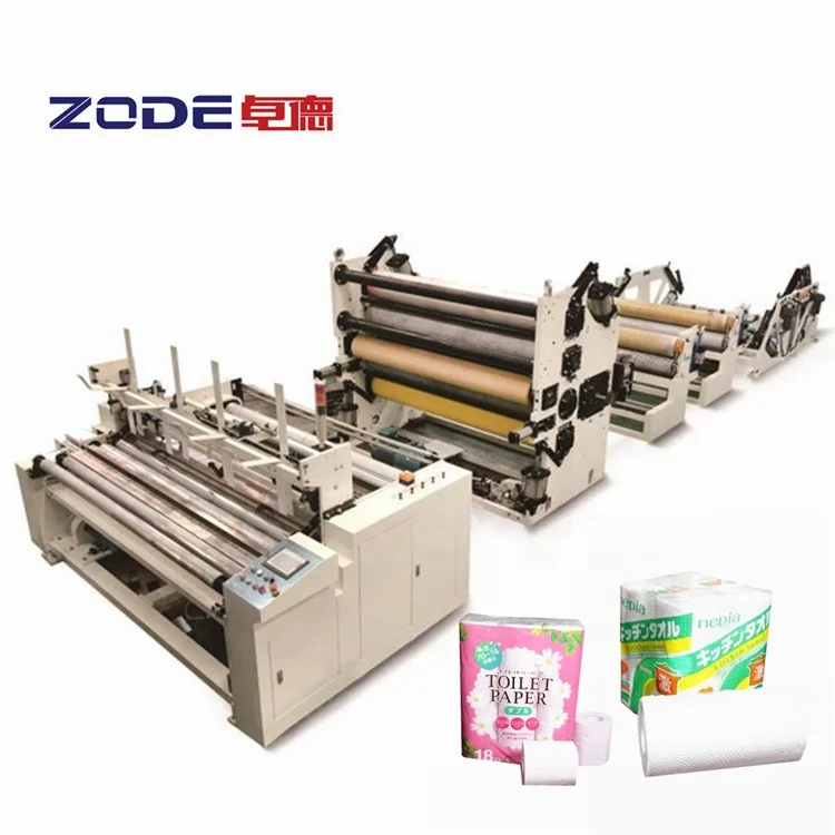 Automatic toilet paper rewinding machine