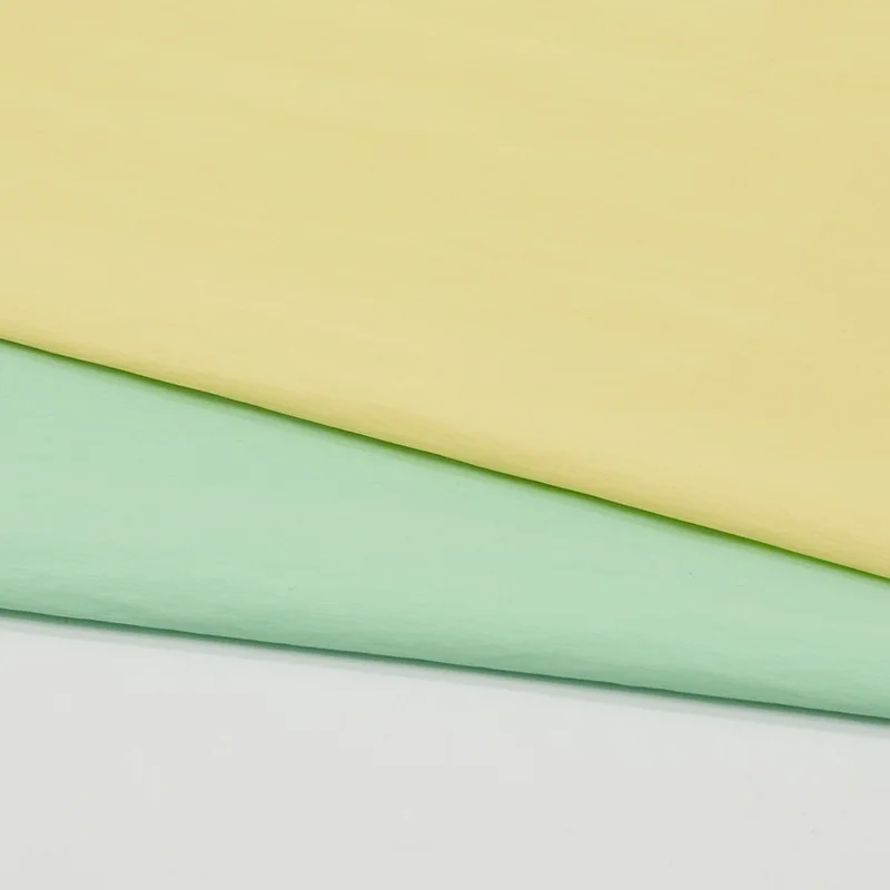 Light Weight 20D Polyamide Wrinkle Woven 400T Nylon Crinkle Taffeta Fabric Down Jacket Fabric