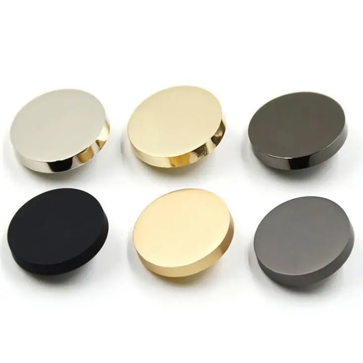 Antiqued Colorful Flat Surface Metal Coat Big Buttons For Overcoat