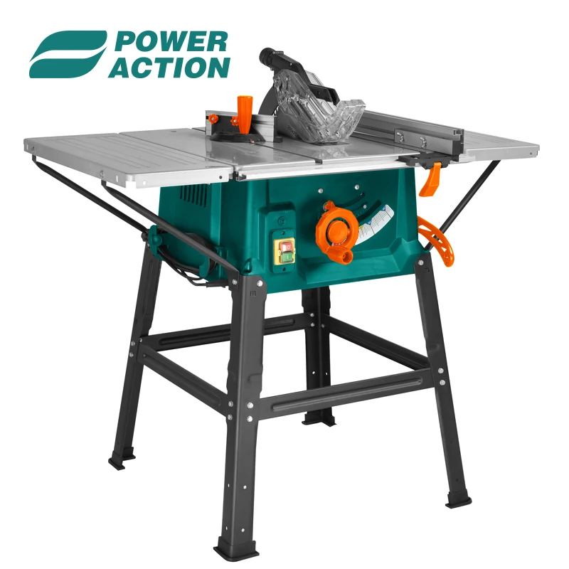 Power Action 2200W Electric Portable Small Sliding Table Saw for Woodworking With Table Extended
