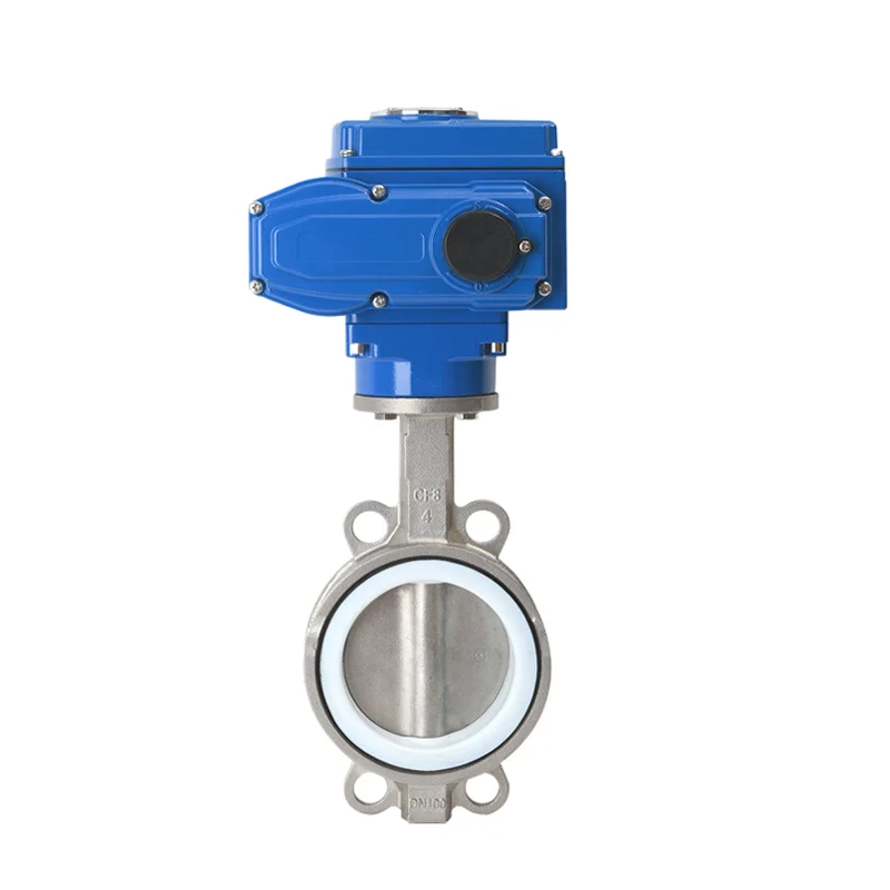 Stainless Steel PTFE Wafer Type Electric Butterfly Valve