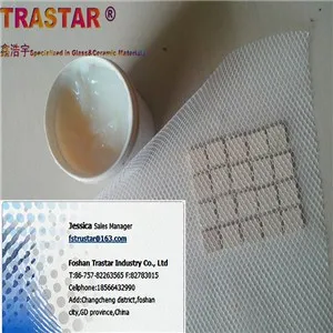 Stone mosaic glue for stone and ceramic mosaic tile mounting and  paving with the fiber mesh