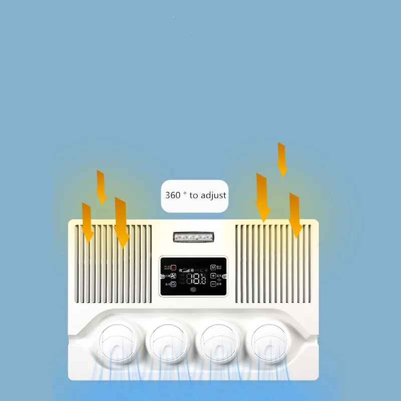 24V parking air conditioning car truck overhead all-in-one refrigeration double rotor energy saving silent truck air