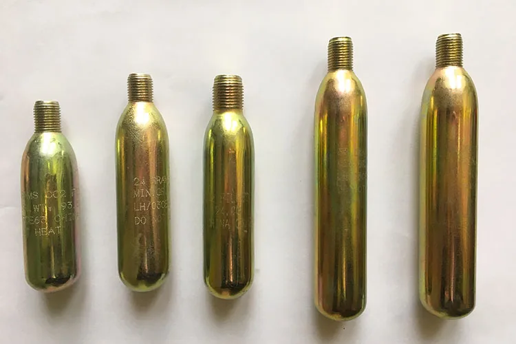 
High Quality 33g,35g,38g co2 gas cartridges Airbag vest Inflated by CO2 Gas Cylinders 