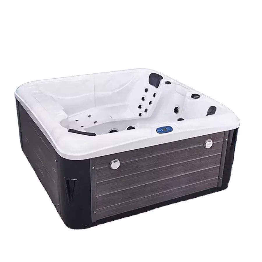 2024 Wholesale high quality acrylic massage bathtub with handle deep jetted bath hot tubs big spa