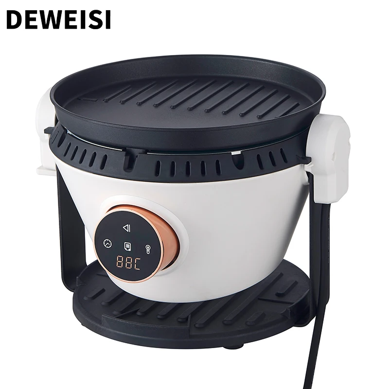 DEWEISI 3in1 stainless steel air fryer multifunctional nonstick knob to set the temperature, automatic shutdown