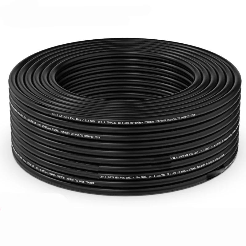 Hot sale 40g 2000mhz 8 Cores 4 Pairs Cable 1000ft Roll Cat8 Network Lan Ethernet Cable Cat 8