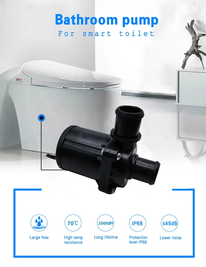 High quality high pressure brushless centrifugal DC mini water pump for bathroom intelligent toilet water heaters home appliance