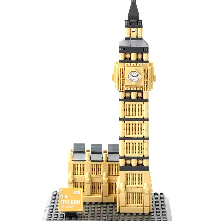 Building Block Toy Set Plastic Series Attraction Elizabeth Tower- London England Compatible Model for Kids Christmas Gift