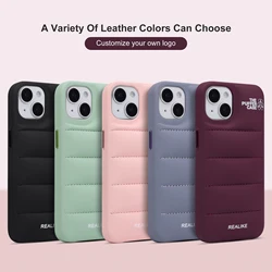 North face puffer phone case for samsung s22 ultra phone case down jacket PU cover with microfiber lining
