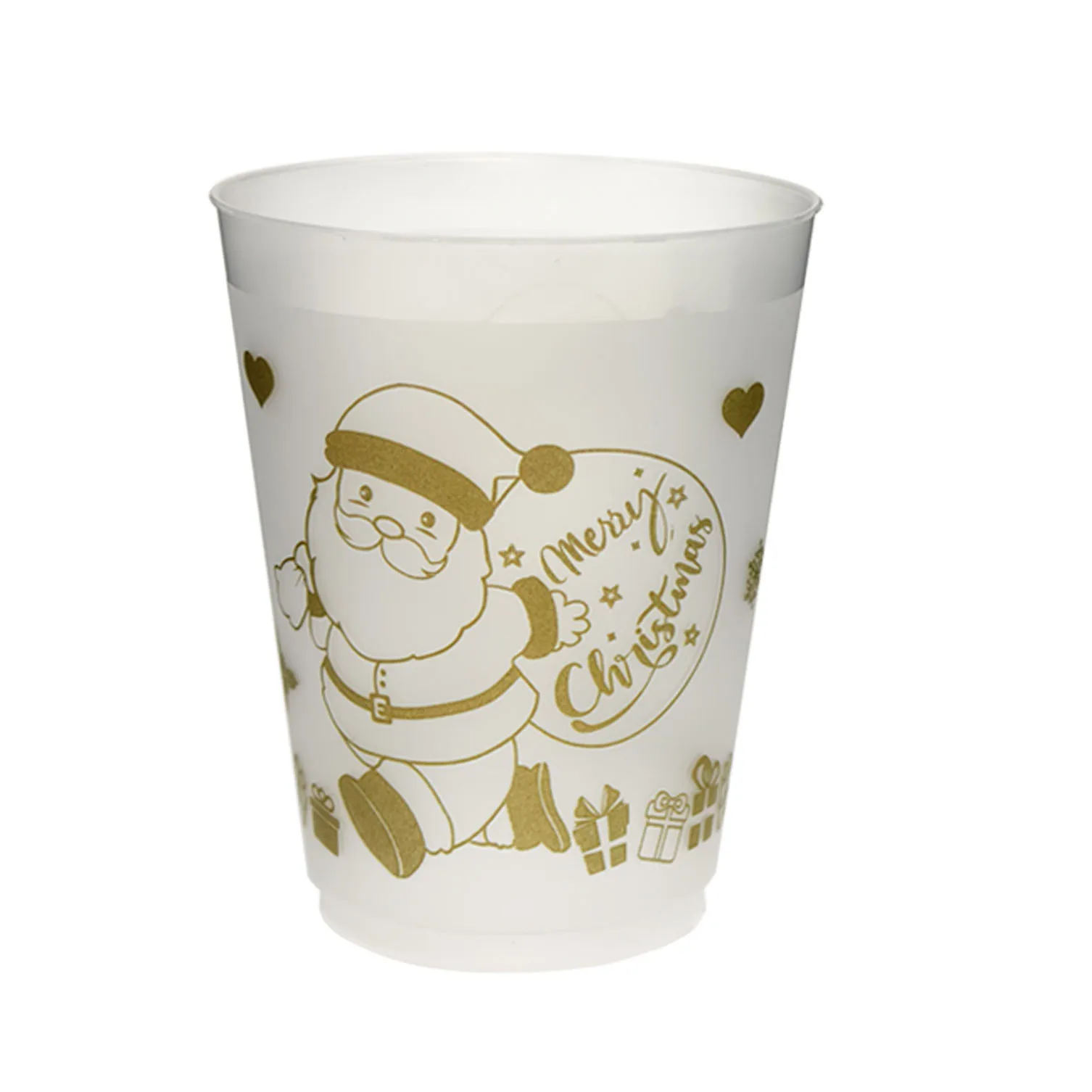 Christmas Decoration Cups Bulk 16 oz Reusable Holiday Plastic Cups for Xmas Winter Party Favor Holiday Drinkware Supplies