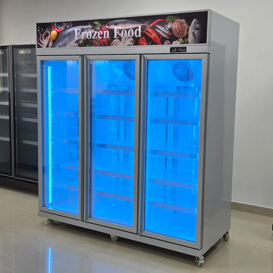 Commercial Restaurant Shop Drink Milk Showcase Beverage Cooler Display Chiller