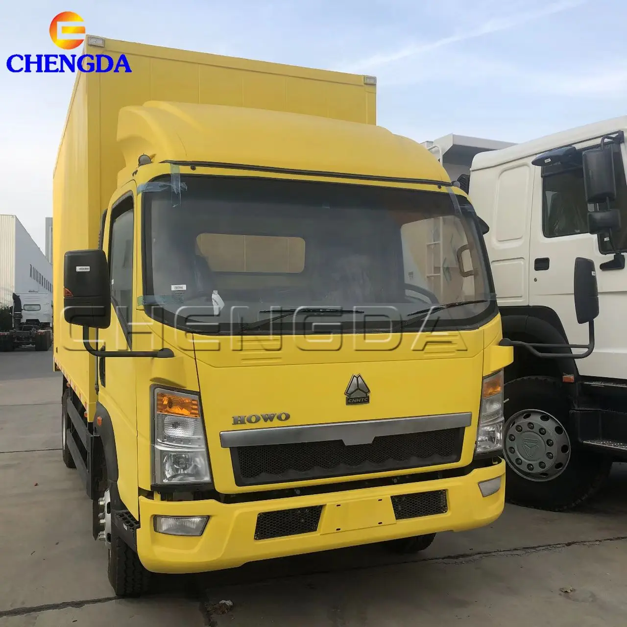 Howo second hand 5 tons loading weight van mini cargo trucks