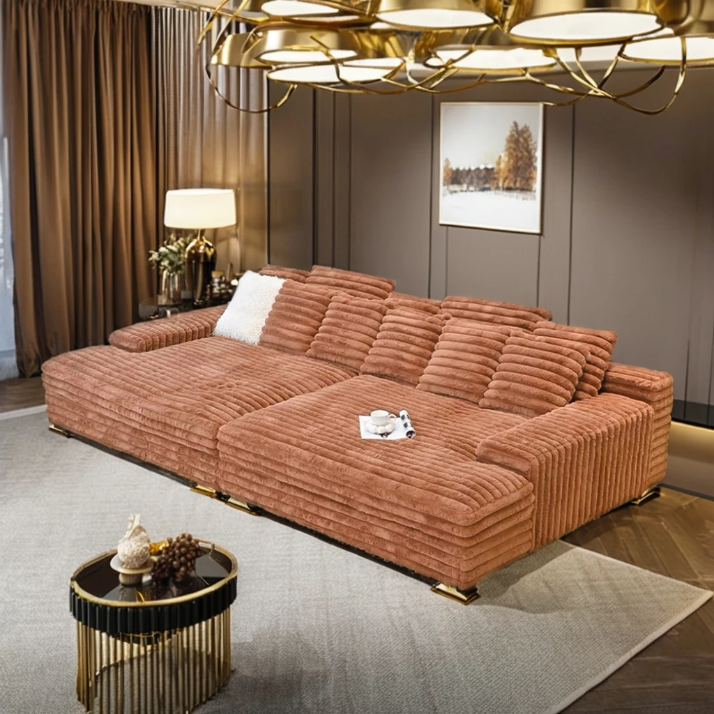 SHEZI Одноместный и Loveseat для гостиной лидер продаж толстый полосатый вельветовый модульный секционный диван комплект диванов