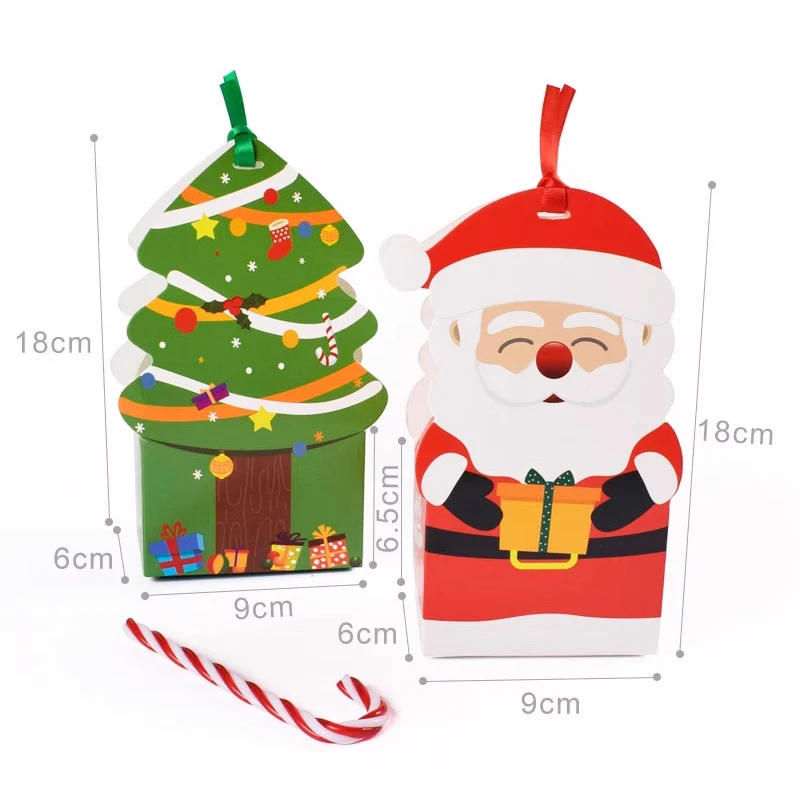 ZY Packaging wholesales Christmas tree bakery gift box Santa Clause shape sweets containers cookies pie party takeaway cake box