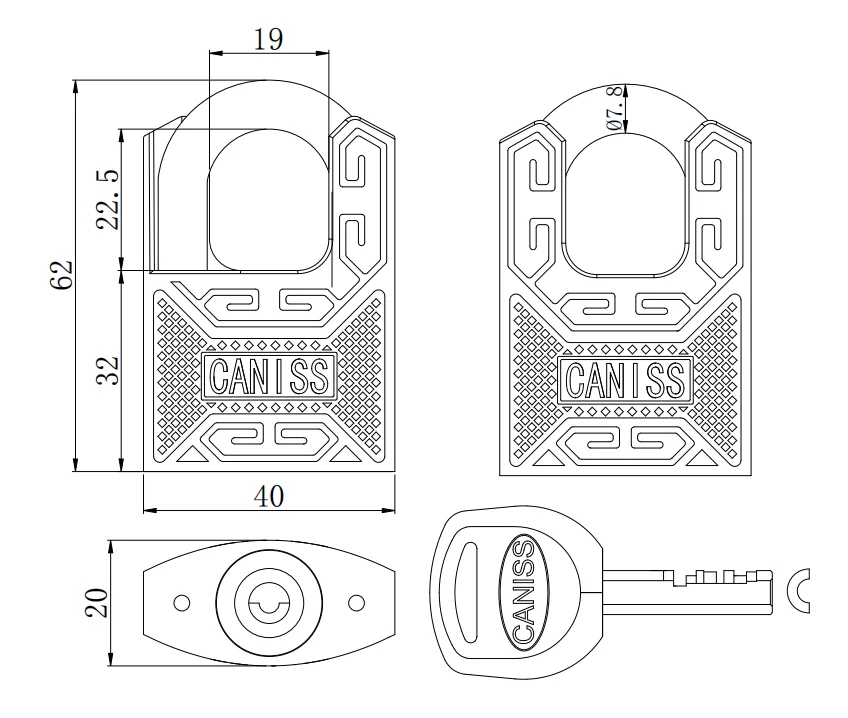 China security manufacturer game machine key cylinder padlock with code