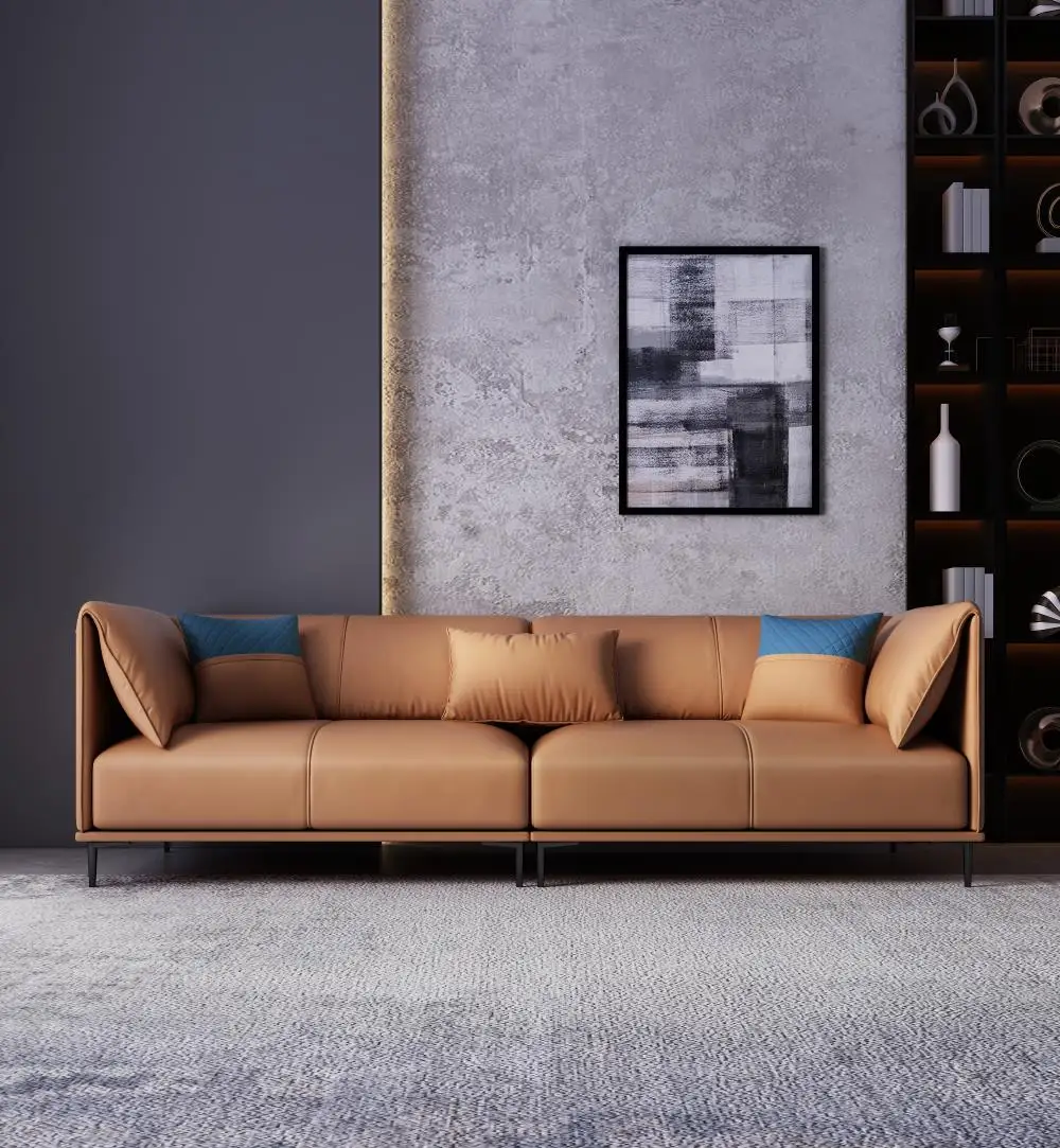 Custom sofa Modern Luxury Sectional Living Room sofa L Shaped Leather Reclining Couch Furniture Sofa